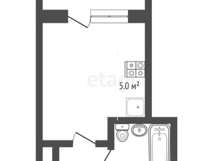 Продажа квартиры студии, 12.6 м2, Тюмень, улица Червишевский Тракт, 84, Калининский округ