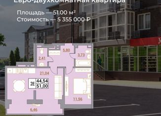 2-комнатная квартира на продажу, 51 м2, Ставропольский край, Советская улица, 69