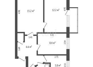 Продажа трехкомнатной квартиры, 51.9 м2, Тюменская область, 1-й микрорайон, 4