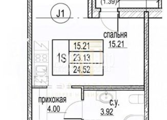 Продам квартиру студию, 23.2 м2, Кудрово, проспект Строителей, 5к1, ЖК Айди Кудрово 2