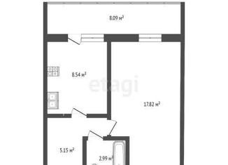 Продажа 1-комнатной квартиры, 35 м2, Тюмень, улица Голышева, 2к3, ЖК Роза ММС