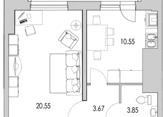 1-ком. квартира на продажу, 46 м2, Санкт-Петербург, улица Кустодиева, 7к1, улица Кустодиева