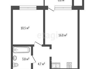 1-комнатная квартира на продажу, 35.8 м2, Ижевск, ЖК Ежевика, улица 10 лет Октября, 60Бк3