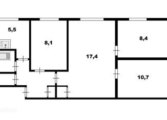 Продаю 4-ком. квартиру, 60.3 м2, Ломоносов, улица Победы, 19