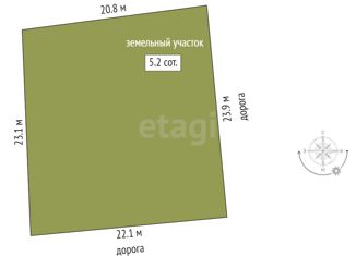 Продажа участка, 5.2 сот., садовое общество Птицевод, Клубничная улица