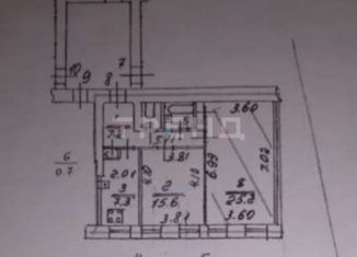 Двухкомнатная квартира на продажу, 61.1 м2, Санкт-Петербург, улица Лабутина, 15, улица Лабутина
