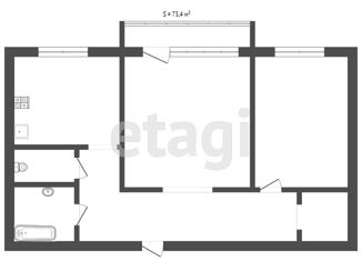 Продам 2-комнатную квартиру, 48 м2, Новомосковск, улица Куйбышева, 4