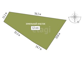 Продам участок, 12 сот., садоводческий массив Тикопись, Георгиновая улица, 112