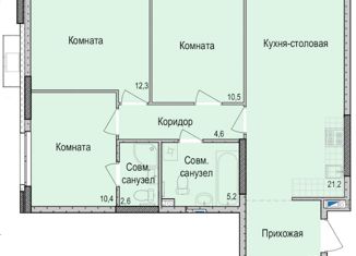 Продам 3-ком. квартиру, 72.4 м2, Ижевск, Красная улица, 118к2, Первомайский район