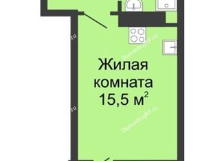 Продается квартира студия, 24.4 м2, Челябинск, Набережная улица, 9Б, Калининский район