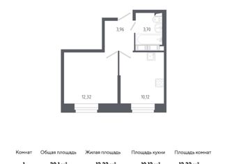 Продается 1-комнатная квартира, 30.1 м2, Колпино, ЖК Новое Колпино, жилой комплекс Новое Колпино, к34