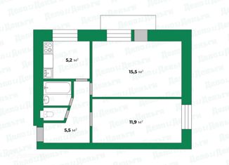 Продам 2-ком. квартиру, 41.1 м2, Киров, улица Некрасова, 32