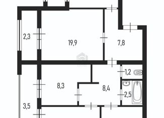 Продается 3-ком. квартира, 83 м2, Краснодар, Гимназическая улица, 60, Гимназическая улица