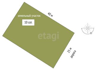 Продается земельный участок, 10 сот., село Строгоновка