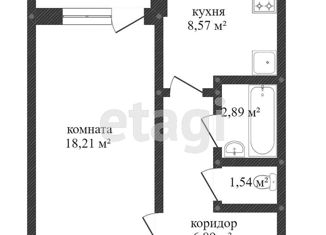 Продам однокомнатную квартиру, 37.4 м2, Вологодская область, улица Раахе, 64