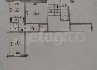 2-комнатная квартира на продажу, 55 м2, Новосибирск, улица В. Высоцкого, 41/2, молодёжный ЖК Восточный