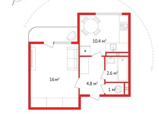 Продаю 1-комнатную квартиру, 34.8 м2, Санкт-Петербург, Ириновский проспект, 33/49, муниципальный округ Ржевка