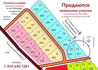 Продаю участок, 6.3 сот., поселок Богатое