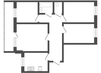 Продажа трехкомнатной квартиры, 73.9 м2, Тюмень, улица Николая Чаплина, 127