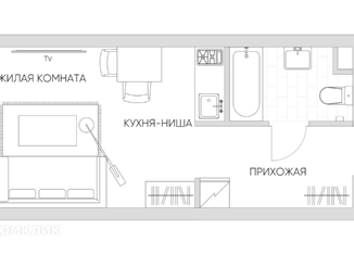 Продажа 1-комнатной квартиры, 23.46 м2, Москва, Автомобильный проезд, 4, Автомобильный проезд