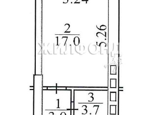 Продам квартиру студию, 24.6 м2, Новосибирск, Дивногорская улица, 150/5, Дивногорская улица
