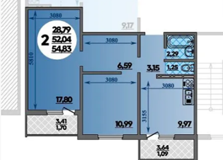 Продаю 2-ком. квартиру, 56 м2, Анапа, улица Ленина, 245, ЖК Горгиппия Морская
