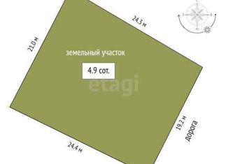 Продам земельный участок, 4.93 сот., СНТ Труд и отдых, Черёмуховая улица