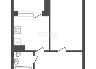 Продаю 1-комнатную квартиру, 39.6 м2, Красноярский край, улица Батурина, 40