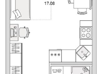 Продажа квартиры студии, 28 м2, поселок Бугры, ЖК Новые Горизонты, Тихая улица, 3к1