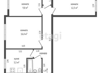 Продается 3-ком. квартира, 62.3 м2, Свердловская область, улица Пушкина, 7