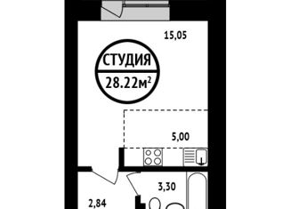 Продается квартира студия, 28 м2, Уфа, ЖК 8 Марта, улица Асхата Мирзагитова, 12