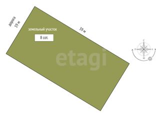 Продается земельный участок, 8 сот., посёлок городского типа Октябрьское, Западная улица, 15