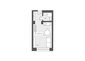 Продам однокомнатную квартиру, 20.5 м2, Москва, Ленинский проспект, 158, ЗАО