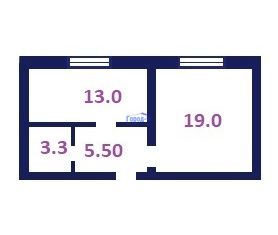 Продается однокомнатная квартира, 40.8 м2, Чувашия, улица Академика Королёва, 3