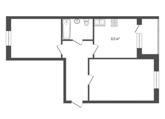 Продам 2-комнатную квартиру, 52 м2, городское поселение Рабочий посёлок Заветы Ильича, улица Контр-адмирала Николаева, 8