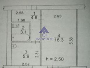 Продам 1-комнатную квартиру, 30.1 м2, Волгодонск, улица Ленина, 104