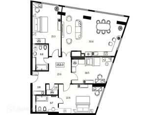 Продажа 4-комнатной квартиры, 153 м2, Москва, Мытная улица, 40к1, район Якиманка