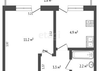 Продаю 1-ком. квартиру, 31.1 м2, Симферополь, улица Гагарина, 22