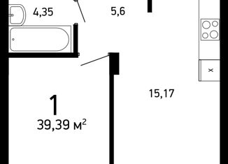 Продается 1-комнатная квартира, 39.5 м2, Нижний Новгород, улица Героя Советского Союза Сафронова, 13к1, ЖК Заречье