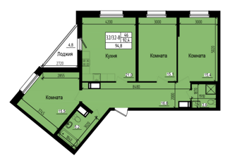 Продается 3-ком. квартира, 94.8 м2, посёлок Парголово, Ольгинская дорога, 3/20, ЖК Прагма Сити