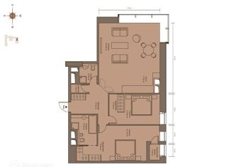 Продается трехкомнатная квартира, 99 м2, Москва, 2-я Звенигородская улица, 11, станция Беговая