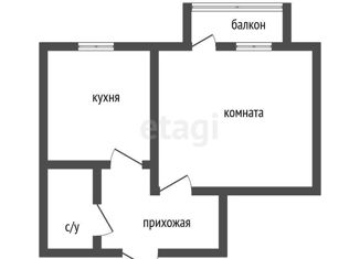 Продается однокомнатная квартира, 32.9 м2, Красноярск, улица Чернышевского, 75А, Центральный район