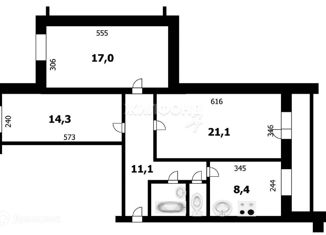 Продажа трехкомнатной квартиры, 76.2 м2, Новосибирск, Волховская улица, 33, метро Площадь Гарина-Михайловского