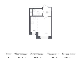 Продается квартира студия, 24.63 м2, Санкт-Петербург, Гудиловская улица, 5к1, ЖК Живи в Рыбацком
