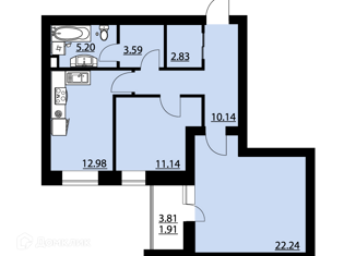 Квартира на продажу студия, 70.03 м2, Воронежская область, Кленовая улица, 1