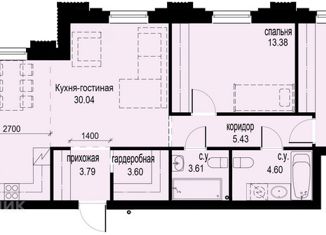 Продажа 3-комнатной квартиры, 94.24 м2, Санкт-Петербург, метро Балтийская, Московский проспект, 72