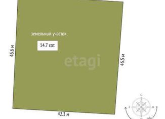 Продается земельный участок, 14.7 сот., ДНТ Янтарное, Барбарисовая улица
