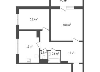 Продажа 2-комнатной квартиры, 64.1 м2, Красноярский край, Ярыгинская набережная, 33