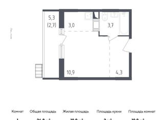 Продаю квартиру студию, 24.1 м2, поселение Рязановское, жилой комплекс Алхимово, к3.2