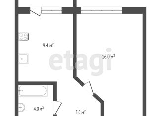 Продается 1-комнатная квартира, 32.9 м2, посёлок Красный Бор, Большая Заозёрная улица, 29